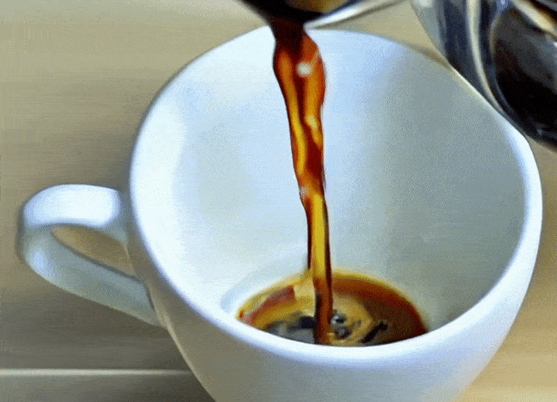coffee pouring into a cup