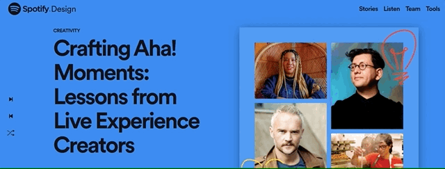 Spotify.Design has a beautiful frontend