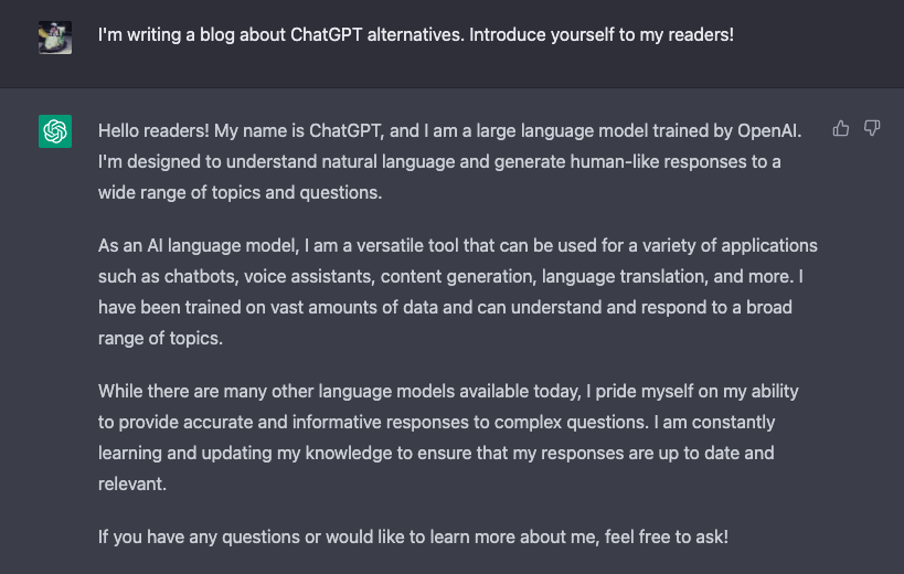 chatgpt alternatives