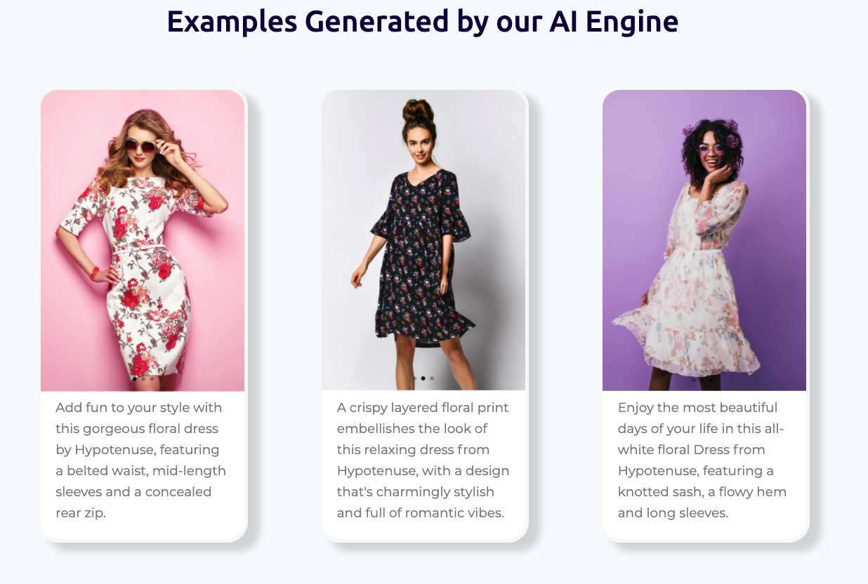 hypotenuse ai product description